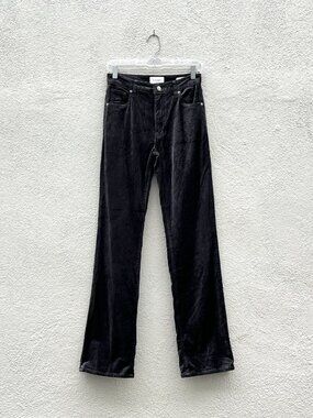 Women's Frame Denim The Reboot Smoke Green Velvet Bootcut Pants 28"W